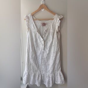 Juicy Couture White Eyelet Mini Dress
